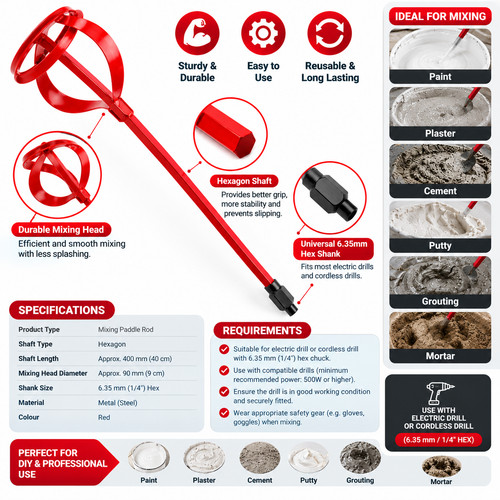 Paint pot plaster mixer - paint,