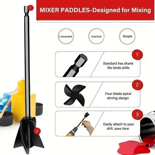2pc paint mixer for - 1-2pc, drill